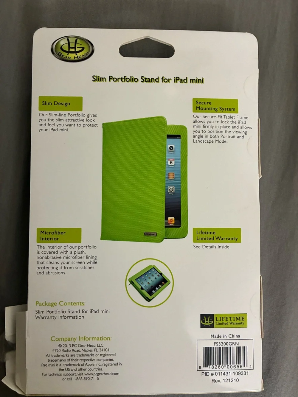 Green Tablet Case Cover for 7-8